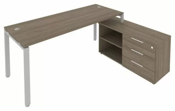 Рабочая станция с опорной тумбой правая