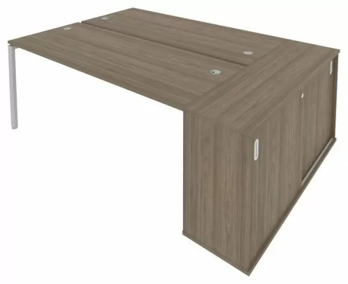 Рабочая станция с опорным шкафом-купе