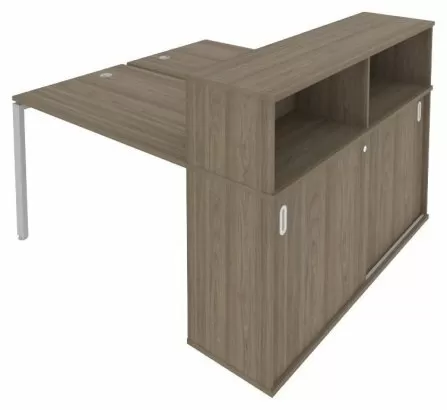 Рабочая станция с опорным шкафом-купе