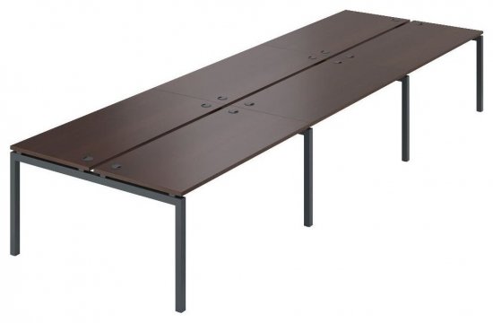 Стол переговорный тройной на металлокаркасе