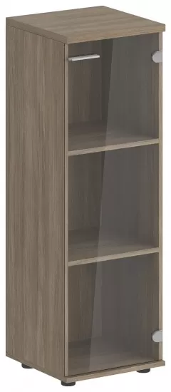 Шкаф средний 1-дверный со стеклом с задней стенкой HDF правый