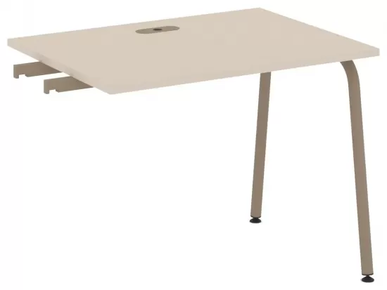 Стол приставка к опорным тумбам с лючком на круглой трубе