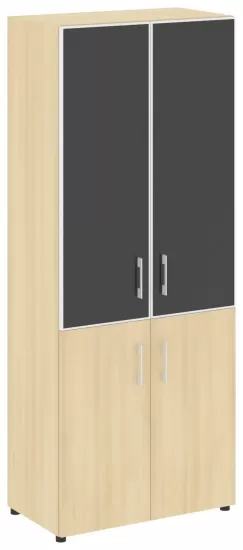 Шкаф высокий широкий со стеклом Lacobel