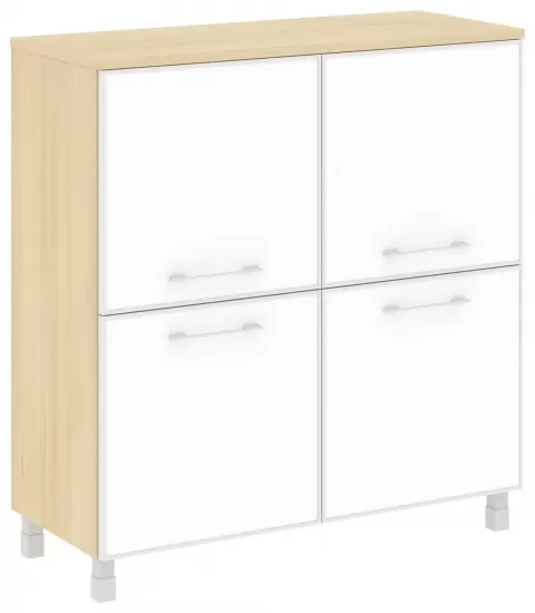 Шкаф квадратный четырехсекционный со стеклом