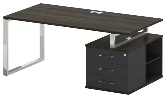 Стол руководителя с опорной тумбой правый